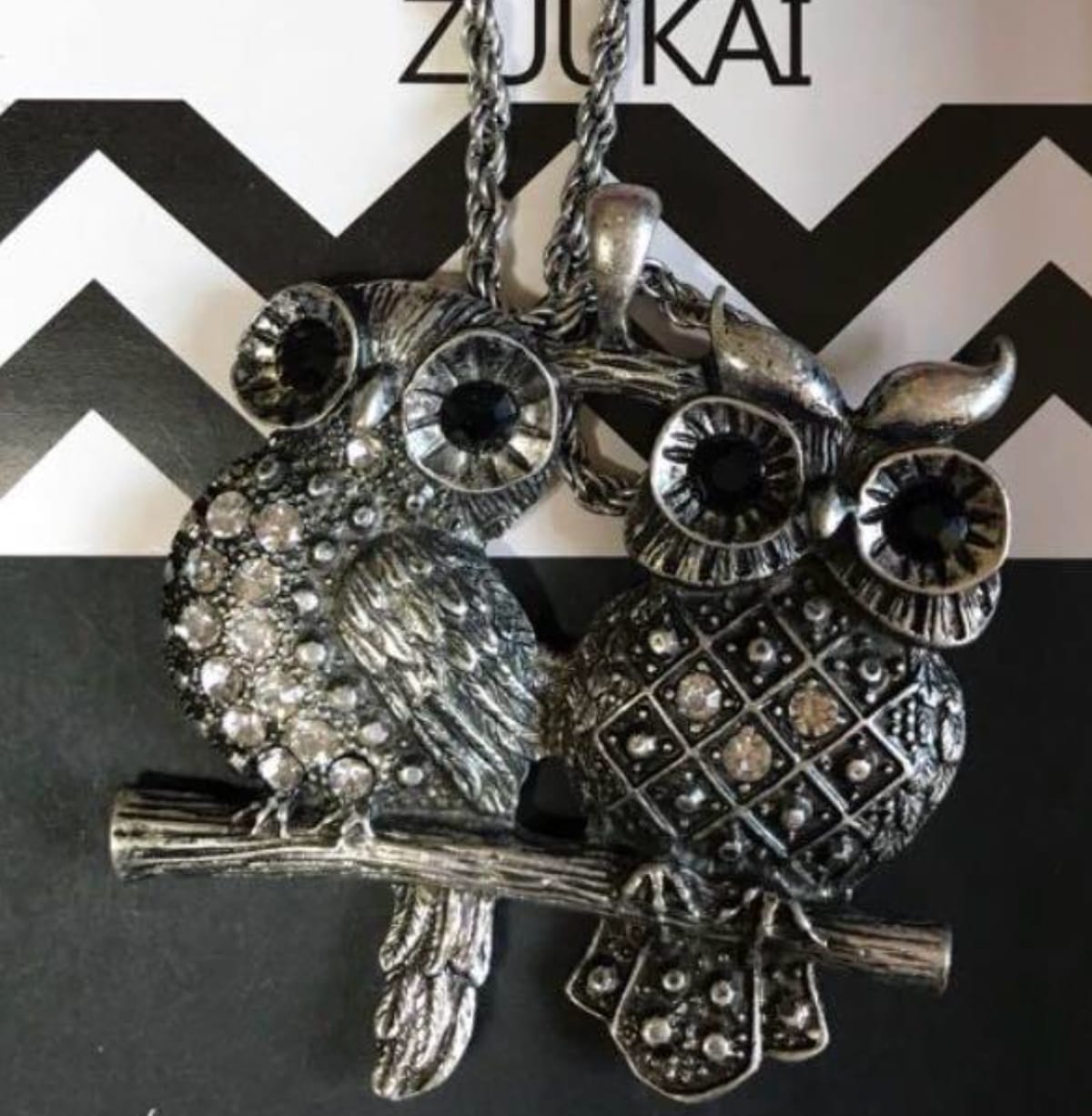 ZUKAI Vintage Owl Pendant Necklace