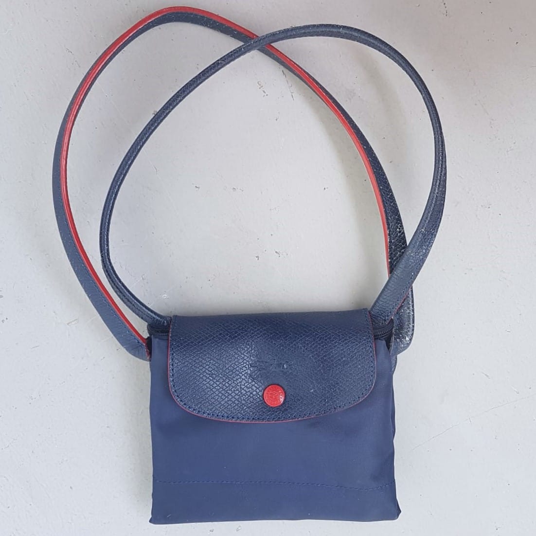 LONGCHAMP Original Longchamp Navy Blue Tote Bag, Modele Depose, LONG CHAMP LE PLIAGE Shopping, Cosmopolitan, Haute Couture, Luxury Tote Canvas Designer Bag, Sleek Leather Handle, Cross Body, Sling, Hand Carry, Sophistication, Urban Style, Your Everyday Bag - Photo 4