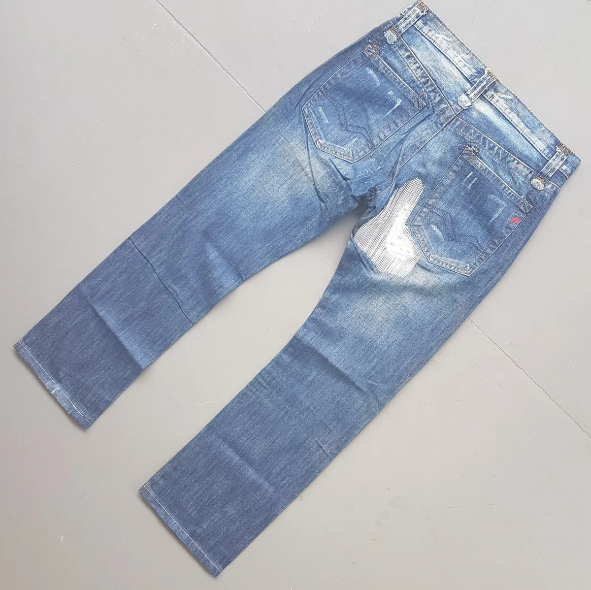 REPLAY, ITALY Retro REPLAY Denim Jeans, ITALY, Exquisite REPLAY Bootcut Jeans, Size 30, Cool Flare Bottoms, Cosmopolitan, ITALIAN Designer Wear, Distressed Model, Sophistication, Nostalgic Appeal, Vintage Pants, Timeless Classic, Luxury Living, Cult Street Fashion - Photo 9