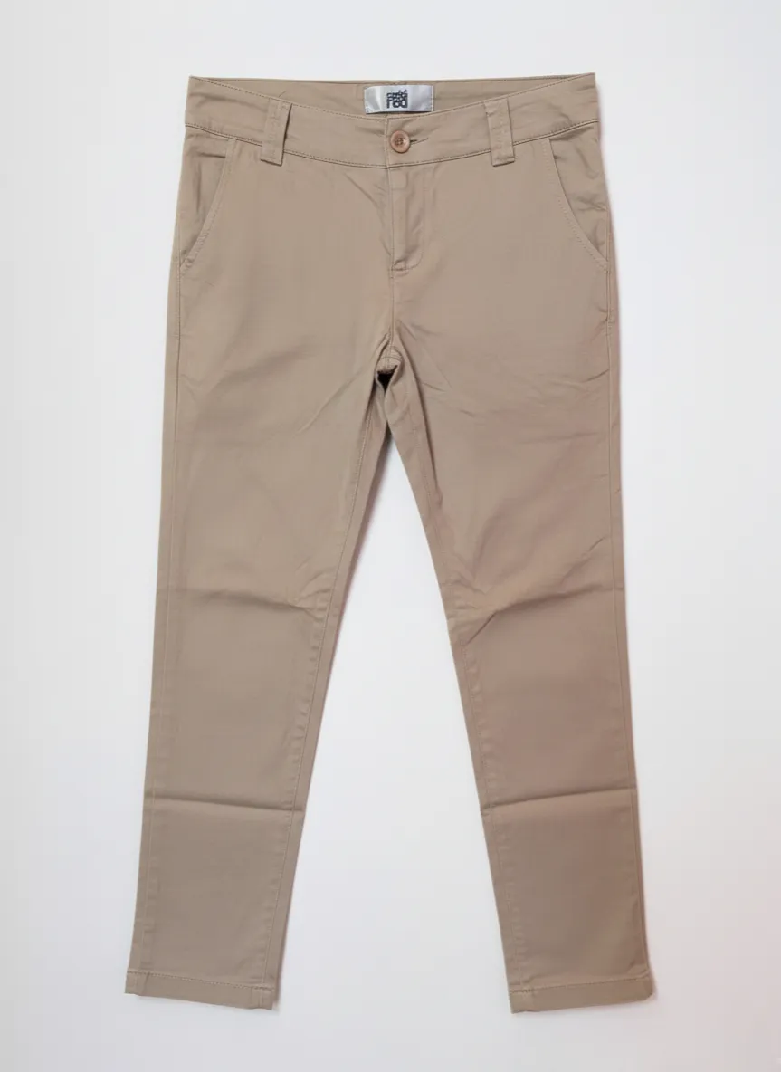 Code Red Code Red Women Beige Straight Slim Fit Chino Pants (Size S)
