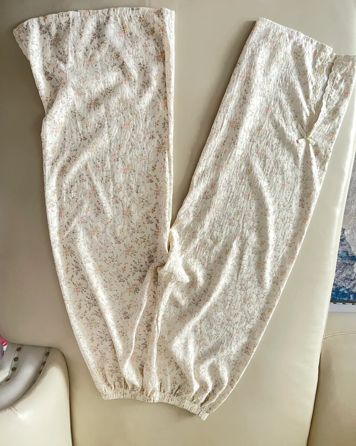 Vietnam Loungewear Floral Lace Pants