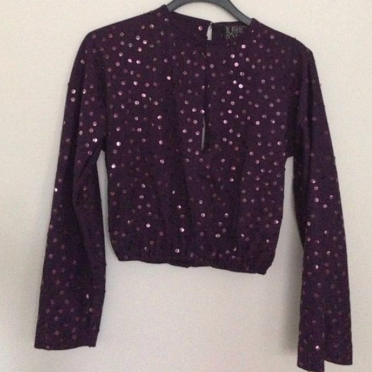 Purple Sequin Party Top