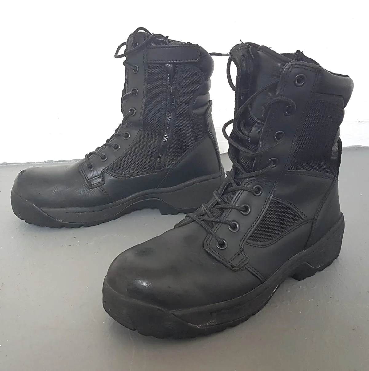 Frontier Original Frontier Combat Boots, Cool 8 inches High, US 10.5, EU 43.5, Black Leather Shoes, Side Zipper, Retro Boots, Vintage Tactical Boots, Cosmopolitan, Durable Design, High Performance, Foot Protection, Safety Shoes, All Terrains, Adventures - Photo 10