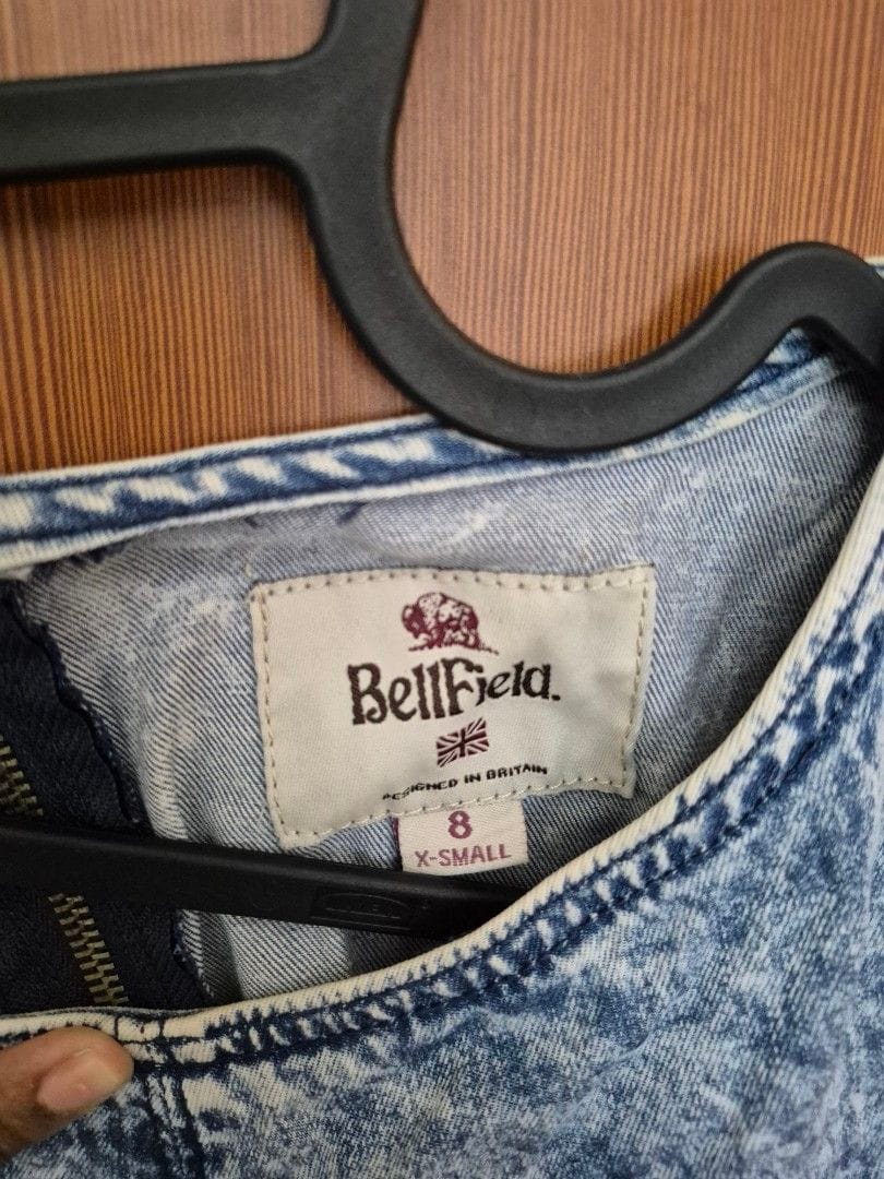 Bellfield Bellfield Acid Wash Denim Dress - Size S/UK 8 - Photo 3