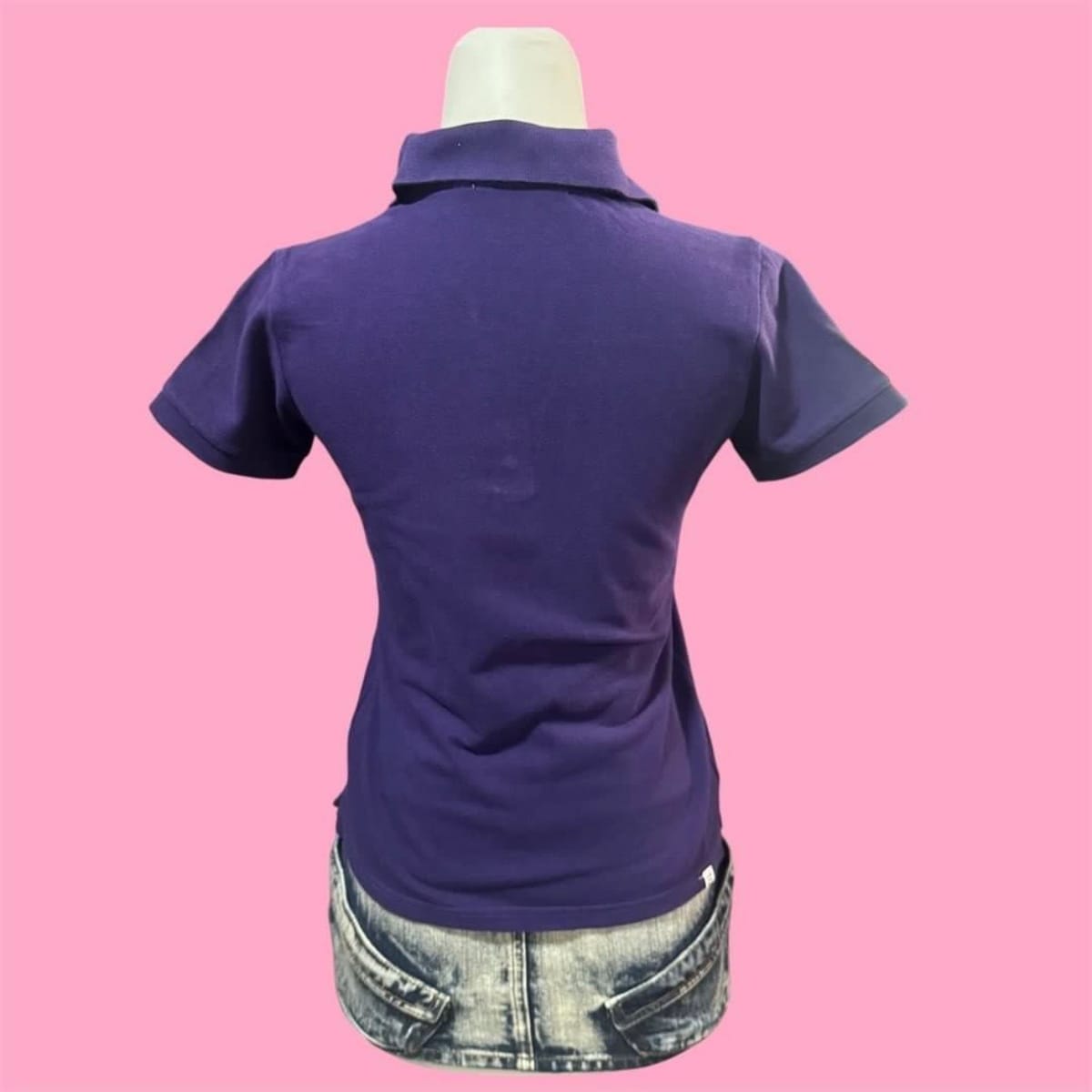 Tomsgirl Basics Y2K Purple Polo Tee 🐾 - Photo 3