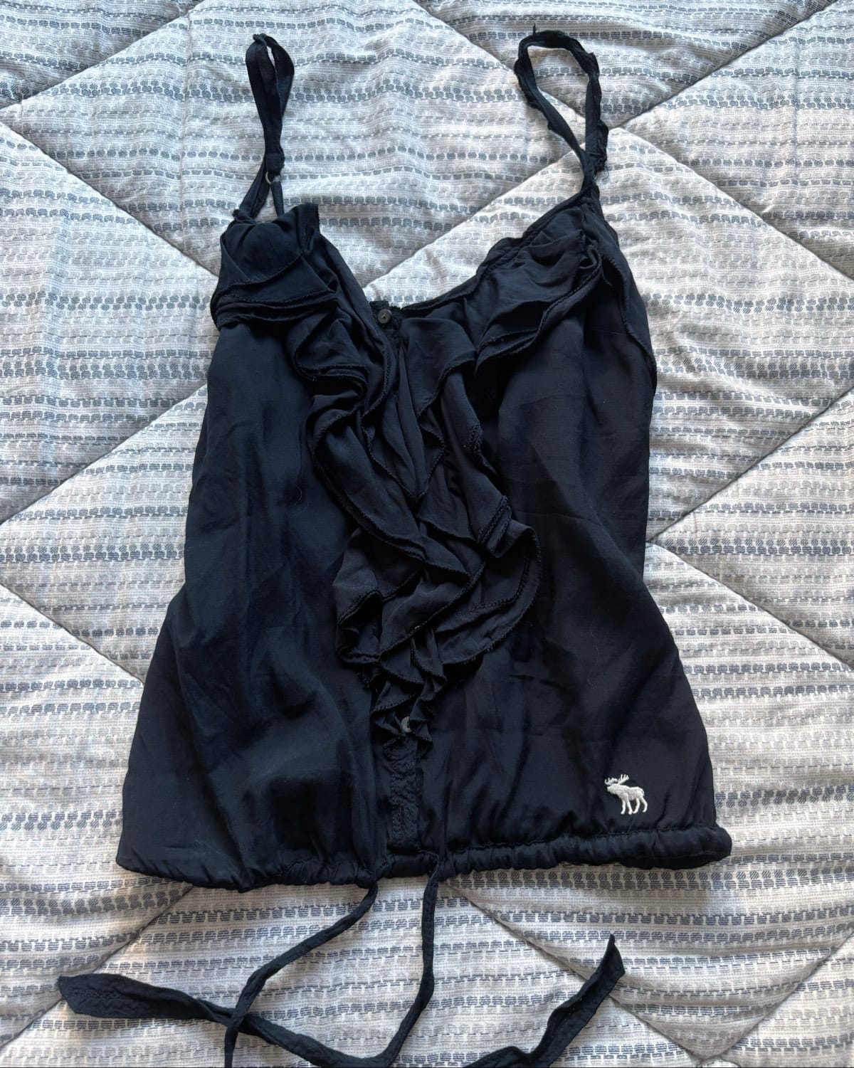 Abercrombie And Fitch y2k vintage auth Abercrombie and fitch navy top