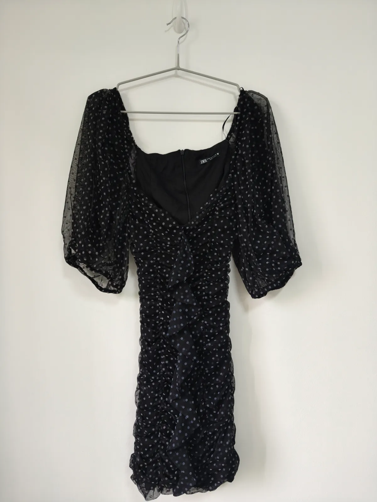 Zara Zara Polka Dot Mesh Dress