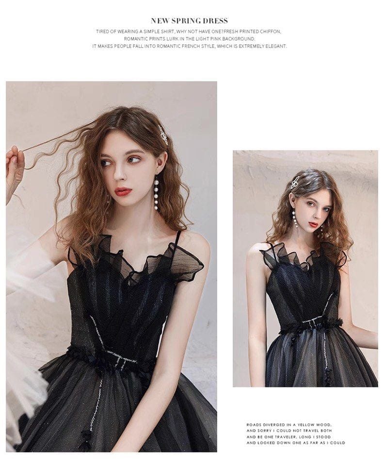 Dinner Dress, Simple and Elegant, Slimming, Black, Women's Style - Photo 4