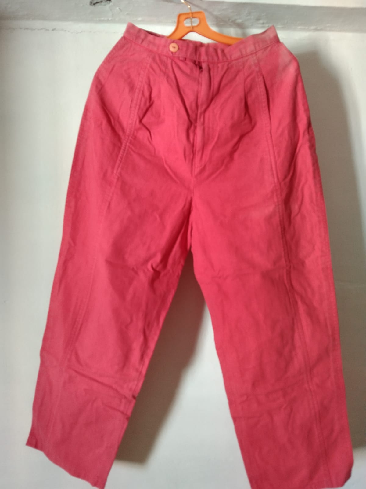 Bright Pink High-Waisted Pants