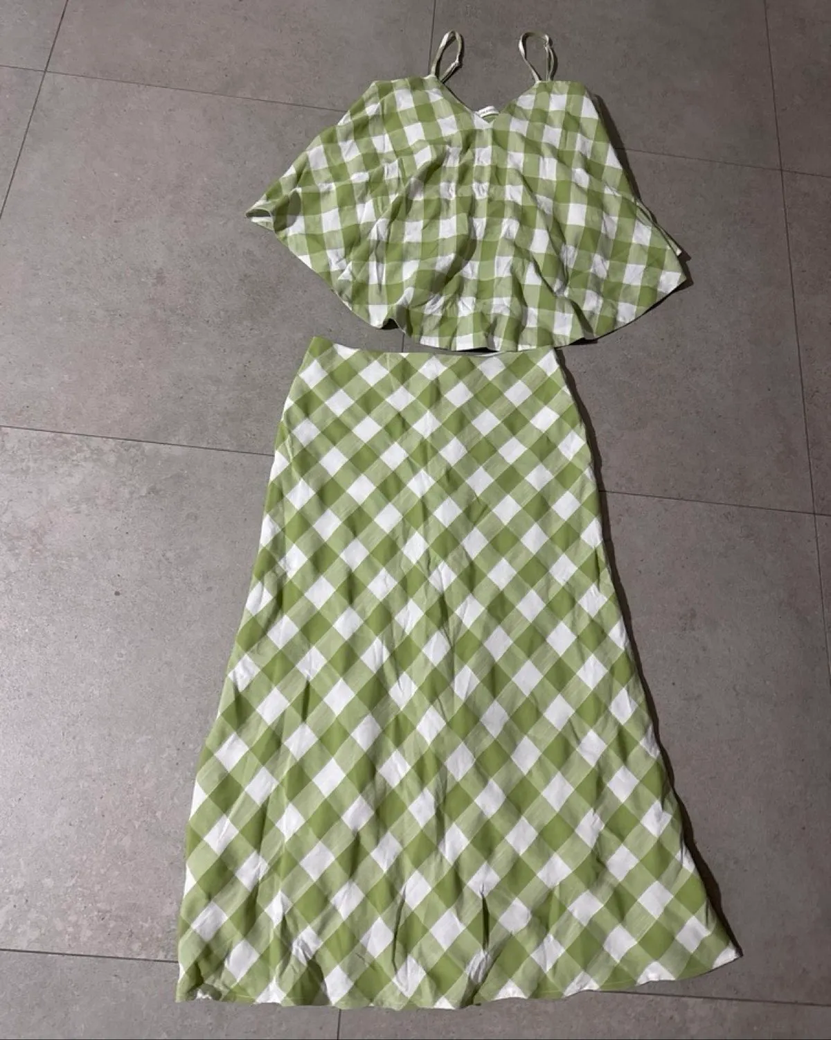 Love Bonito Cute Green Gingham Co-ord Set