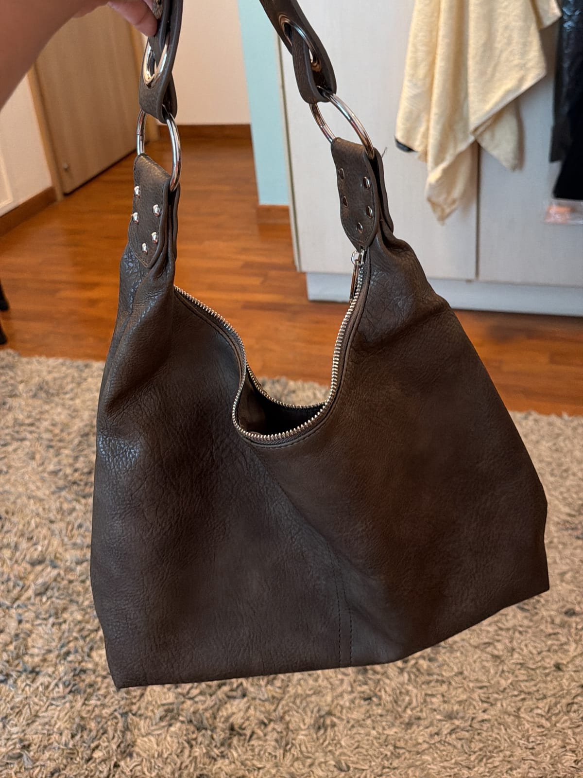 Chic Brown Leather Shoulder Bag - Cotton On