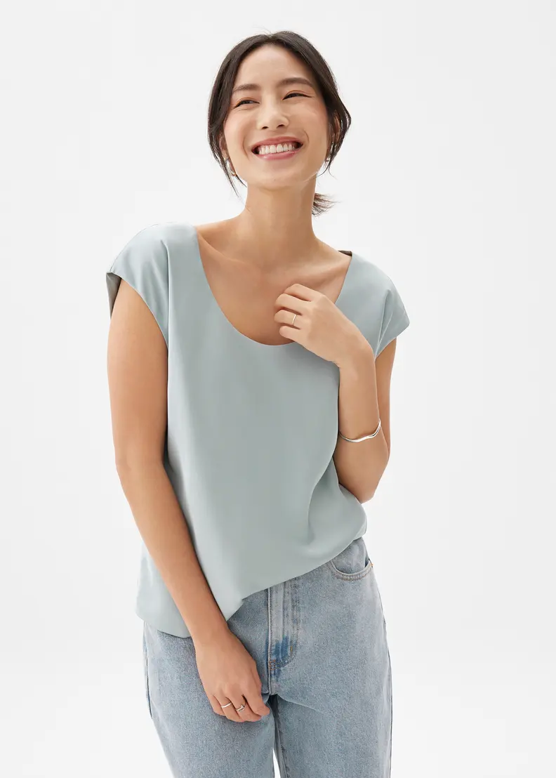 Love, Bonito Love Bonito Reversible Satin Shell Top - Photo 3
