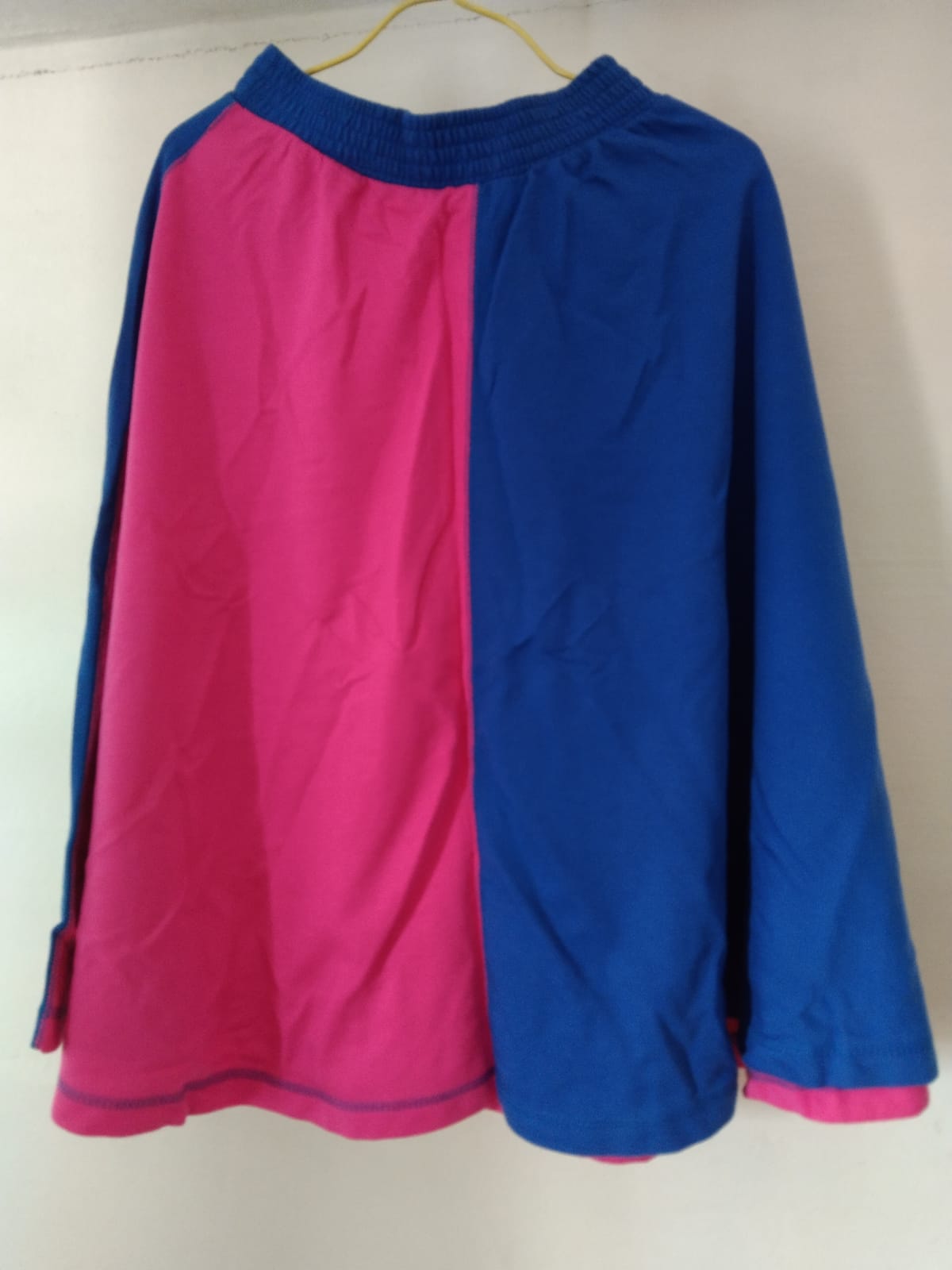 Vibrant Pink & Blue Contrast Skirt