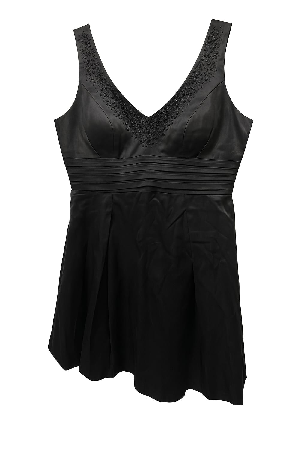 ALLURE NOIR Black Sleeveless Lined Dress With Sequins (US 8 / UK 10)