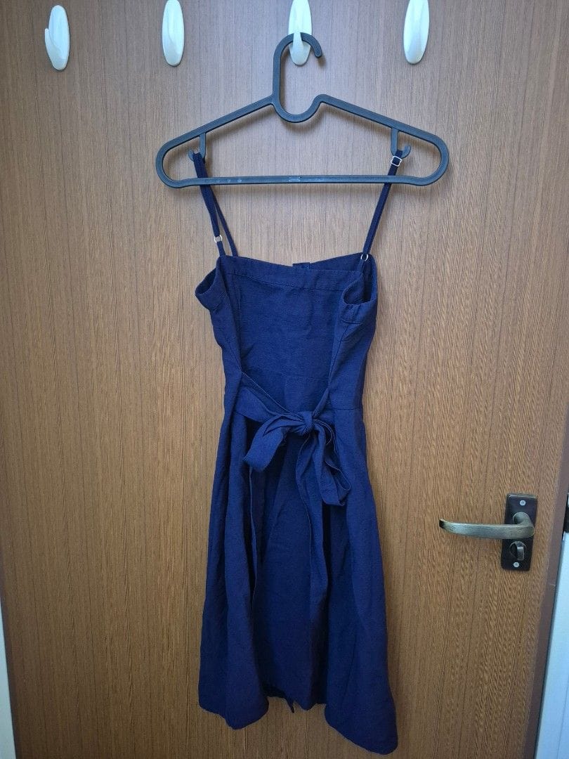 The Editor's Market Chic Navy Button-Down Dress - Size S - Photo 4