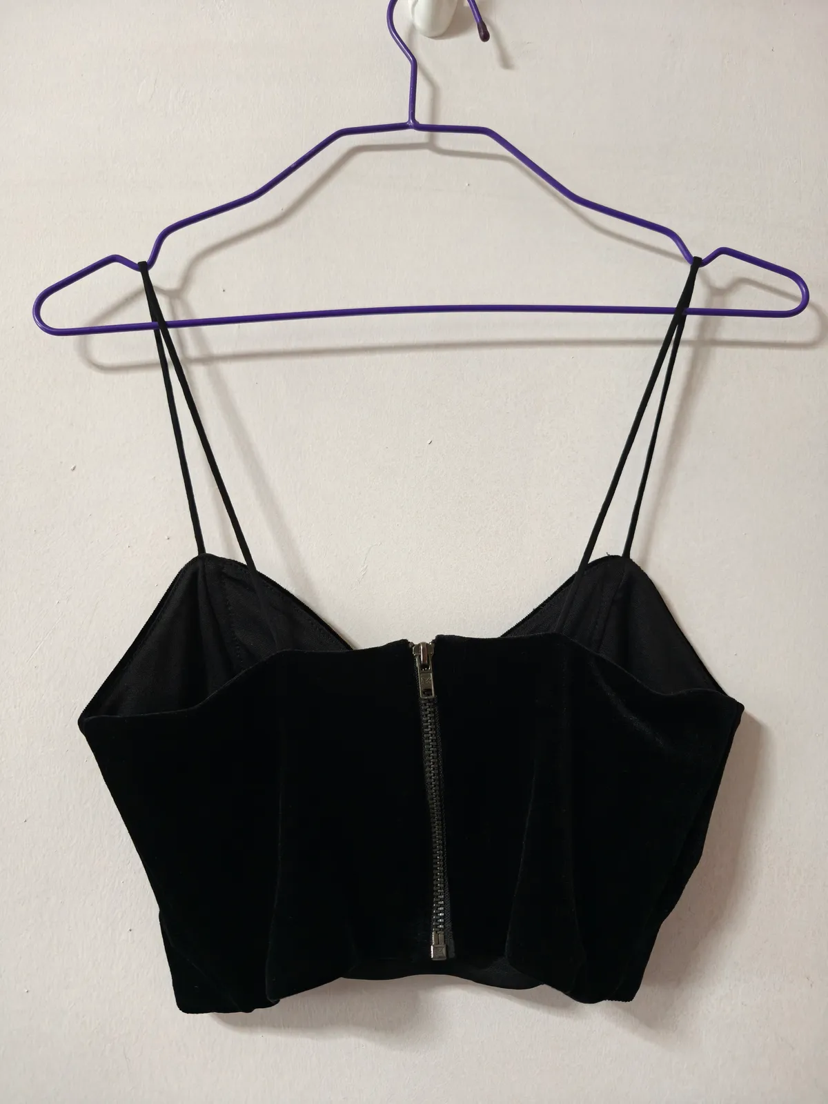 Topshop  Black Velvet Top - Photo 2