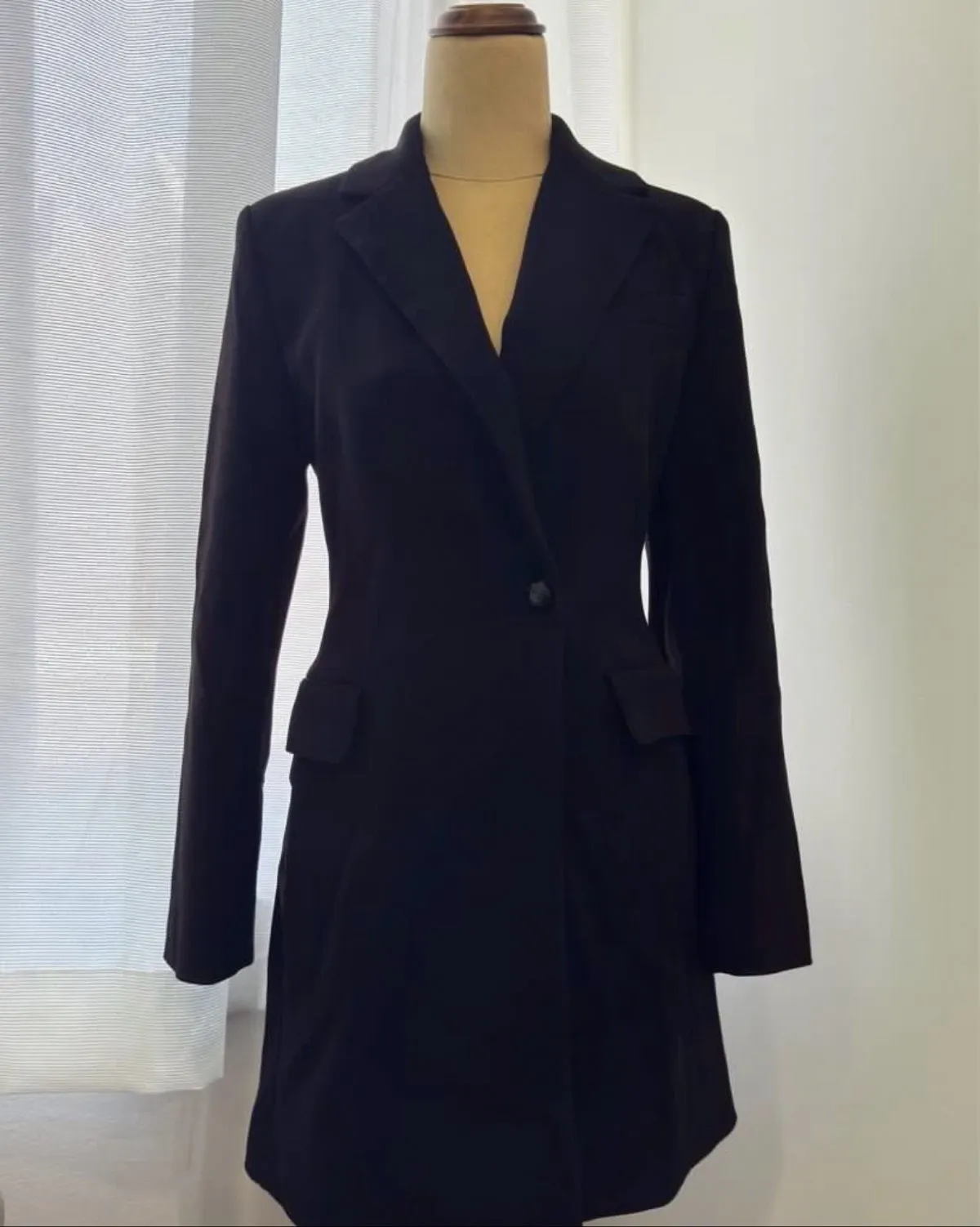 Mango Black Coat Blazer - Photo 2
