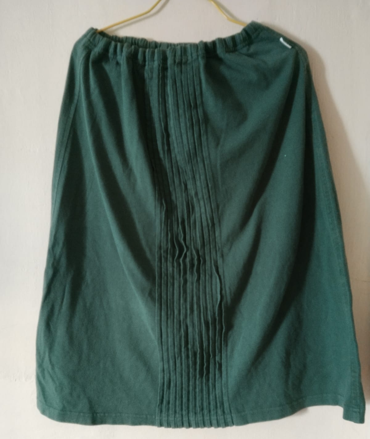 Forest Green Pleated Midi Skirt