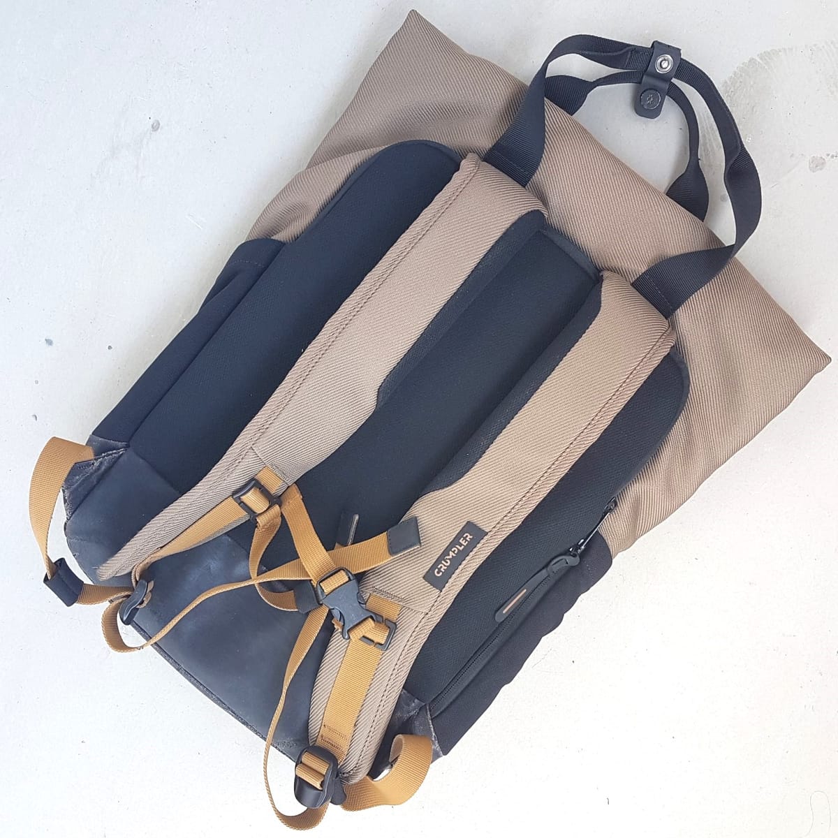 Crumpler Original CRUMPLER Backpack, Cool Abacus Model, Rucksack, Haversack, Cosmopolitan, Roll-Top, Continental, Duffel Bag, Sleek Khaki & Black Design, Urban Style, Sophistication, Timeless Appeal, Pop Culture, Traveler, Backpacker, Streetwise - Photo 6
