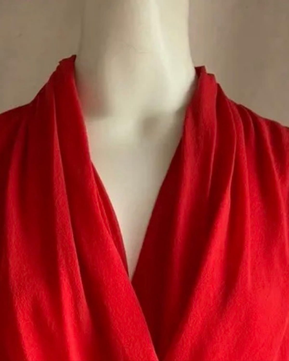 Chic Red Wrap Top