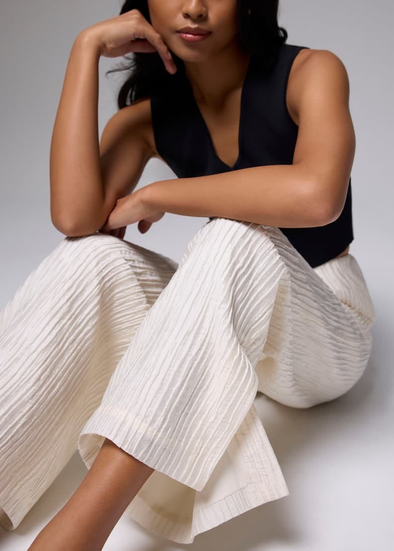 Love, Bonito BNWT Love Bonito Leggy Crinkled High Waist Wide Leg Pants - Photo 3