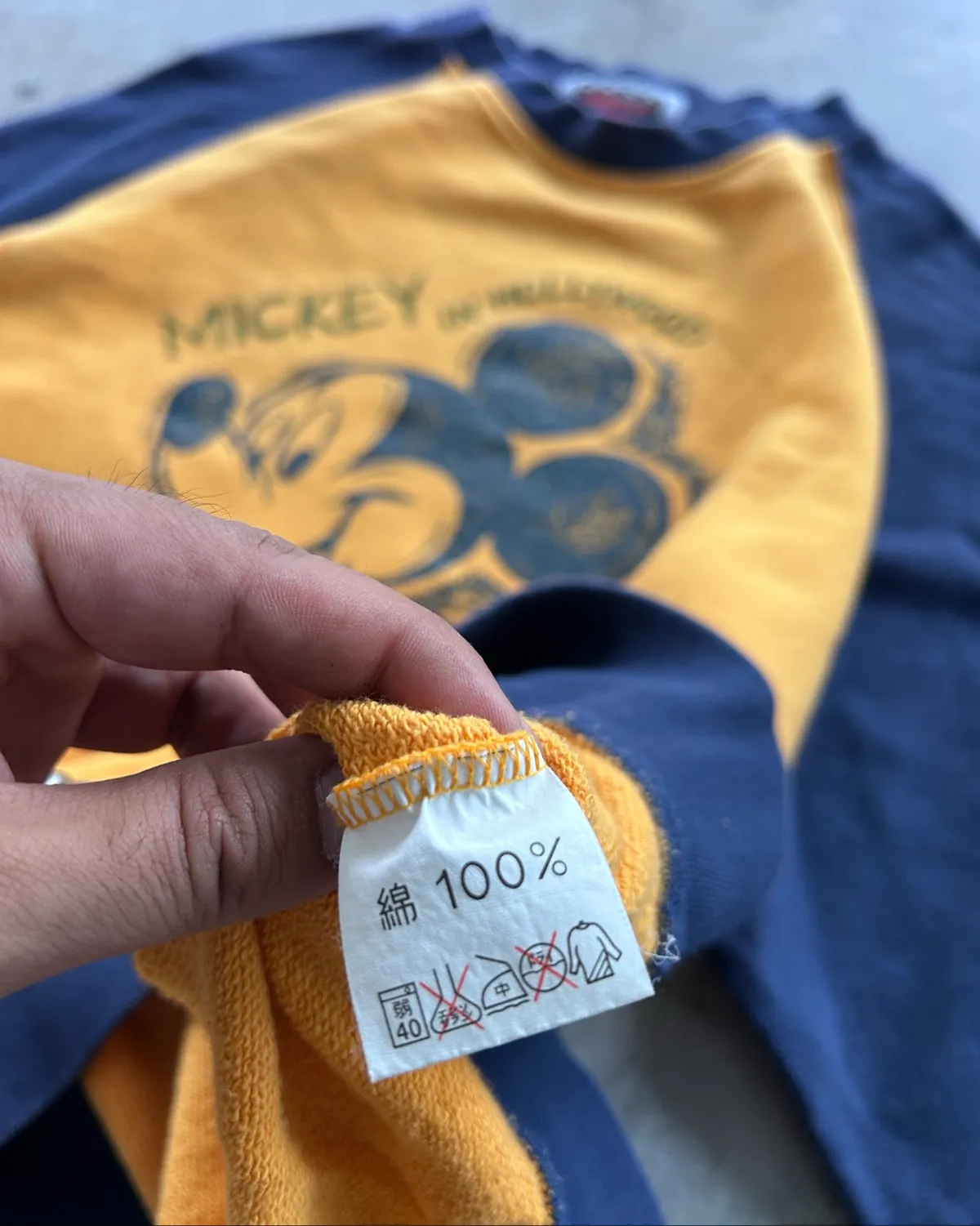Disney Vintage Mickey Mouse Raglan Sweatshirt - Photo 4