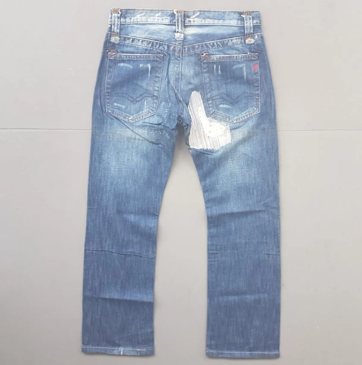 REPLAY, ITALY Retro REPLAY Denim Jeans, ITALY, Exquisite REPLAY Bootcut Jeans, Size 30, Cool Flare Bottoms, Cosmopolitan, ITALIAN Designer Wear, Distressed Model, Sophistication, Nostalgic Appeal, Vintage Pants, Timeless Classic, Luxury Living, Cult Street Fashion - Photo 2