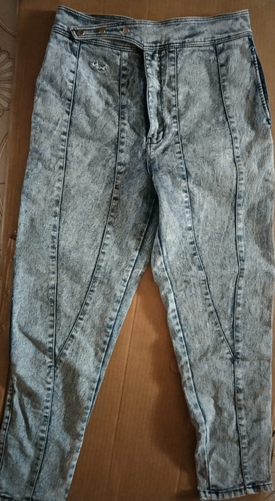 Retro Acid Wash Skinny Jeans