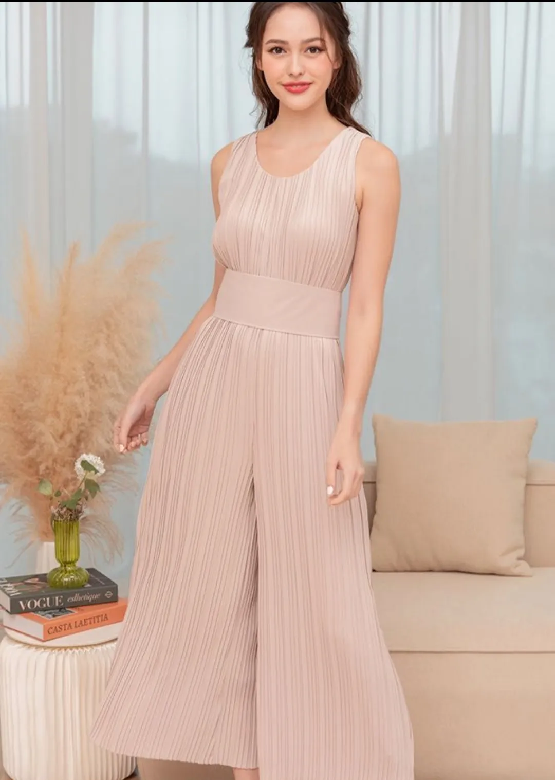 Carrislabelle  Carrislabelle Pleated Jumpsuit