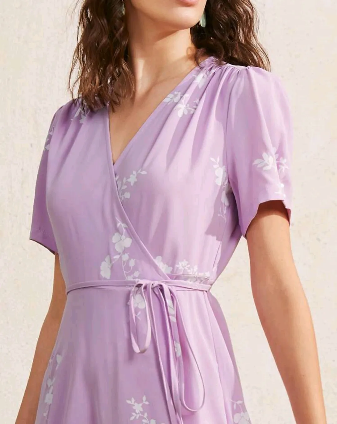 SHEIN  SHEIN Lavender Wrap Dress