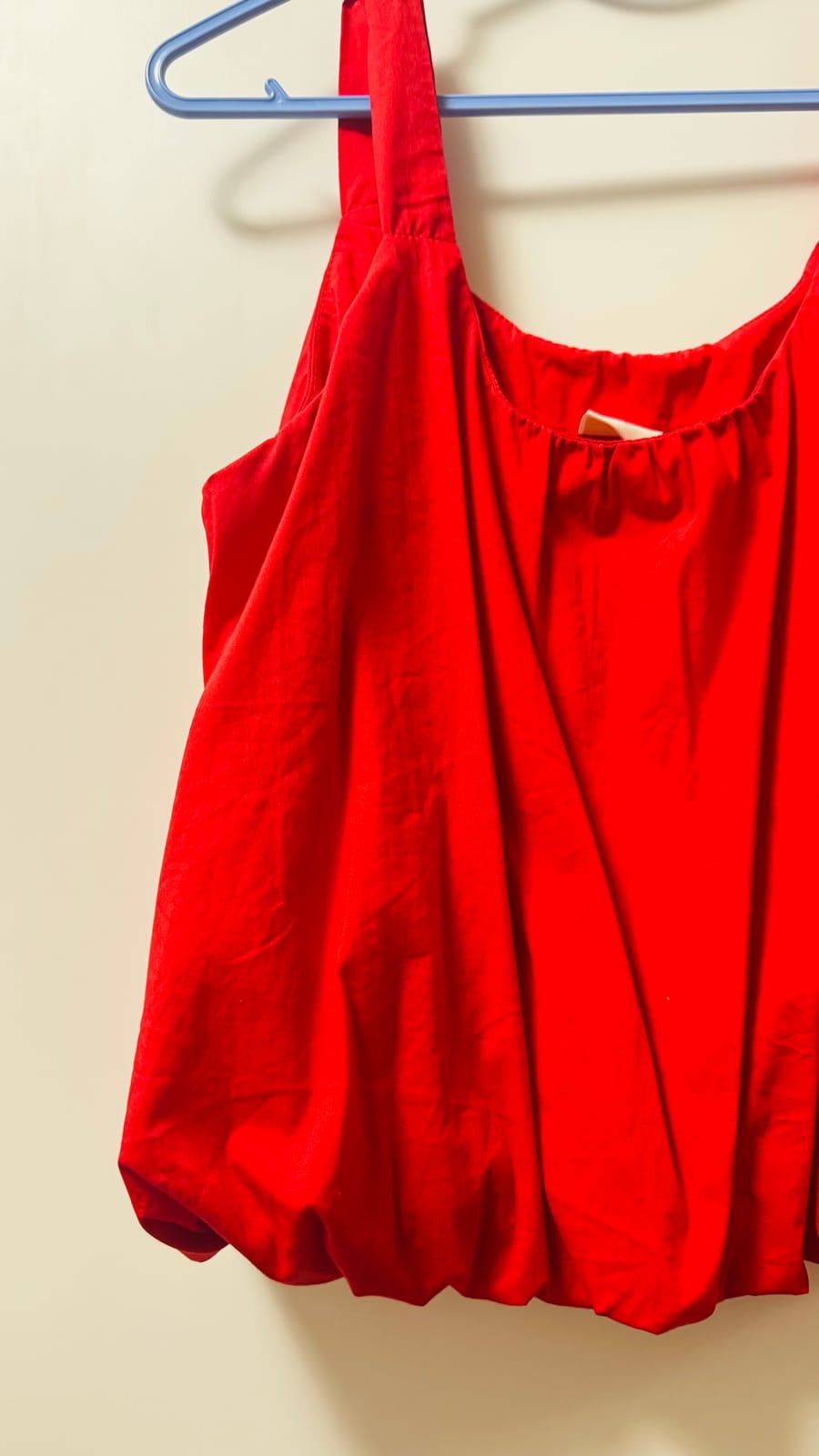 TRT TRT Comfy Red Bubble Sleeveless Top - Photo 4