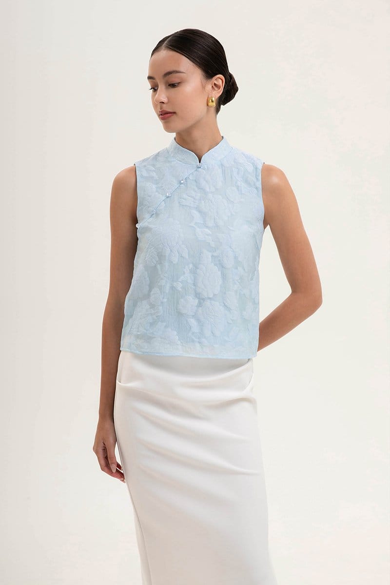 Love and Bravery Nadina Embossed Organza Top - Size XXS - Photo 3