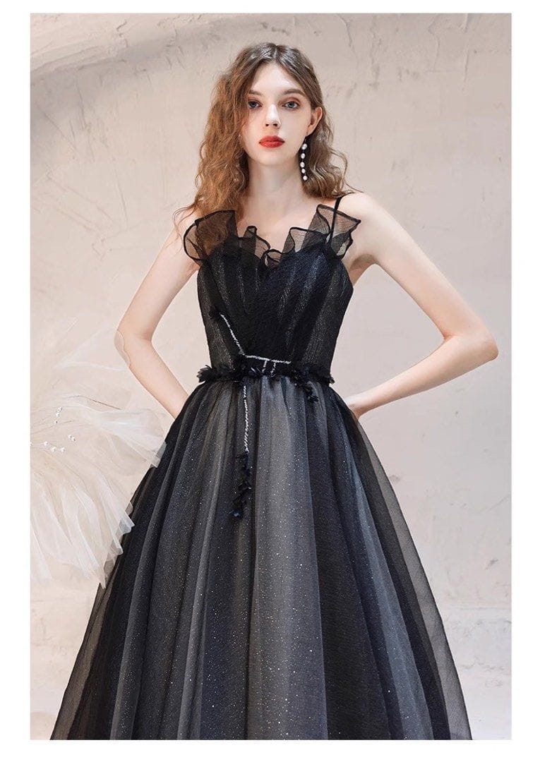 Dinner Dress, Simple and Elegant, Slimming, Black, Women's Style