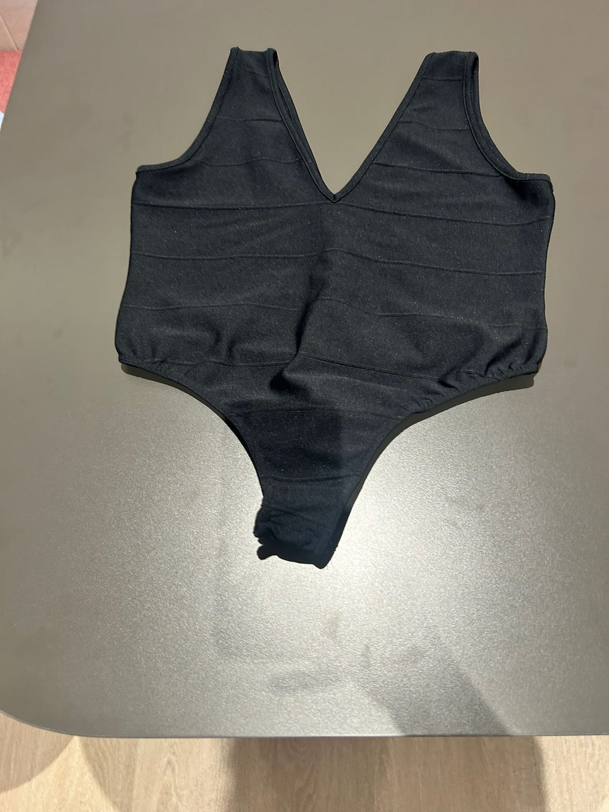 Chic Black V-Neck Bodysuit