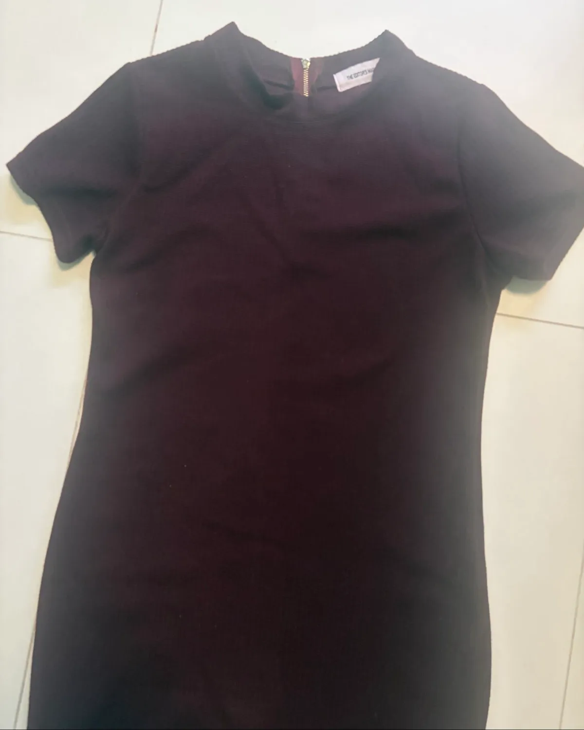 The Editor’s Market Chic Ribbed Dark Purple Dress