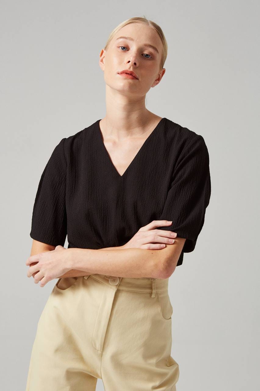 Our Second Nature Our Second Nature OSN Textured Wrap Top - Photo 2