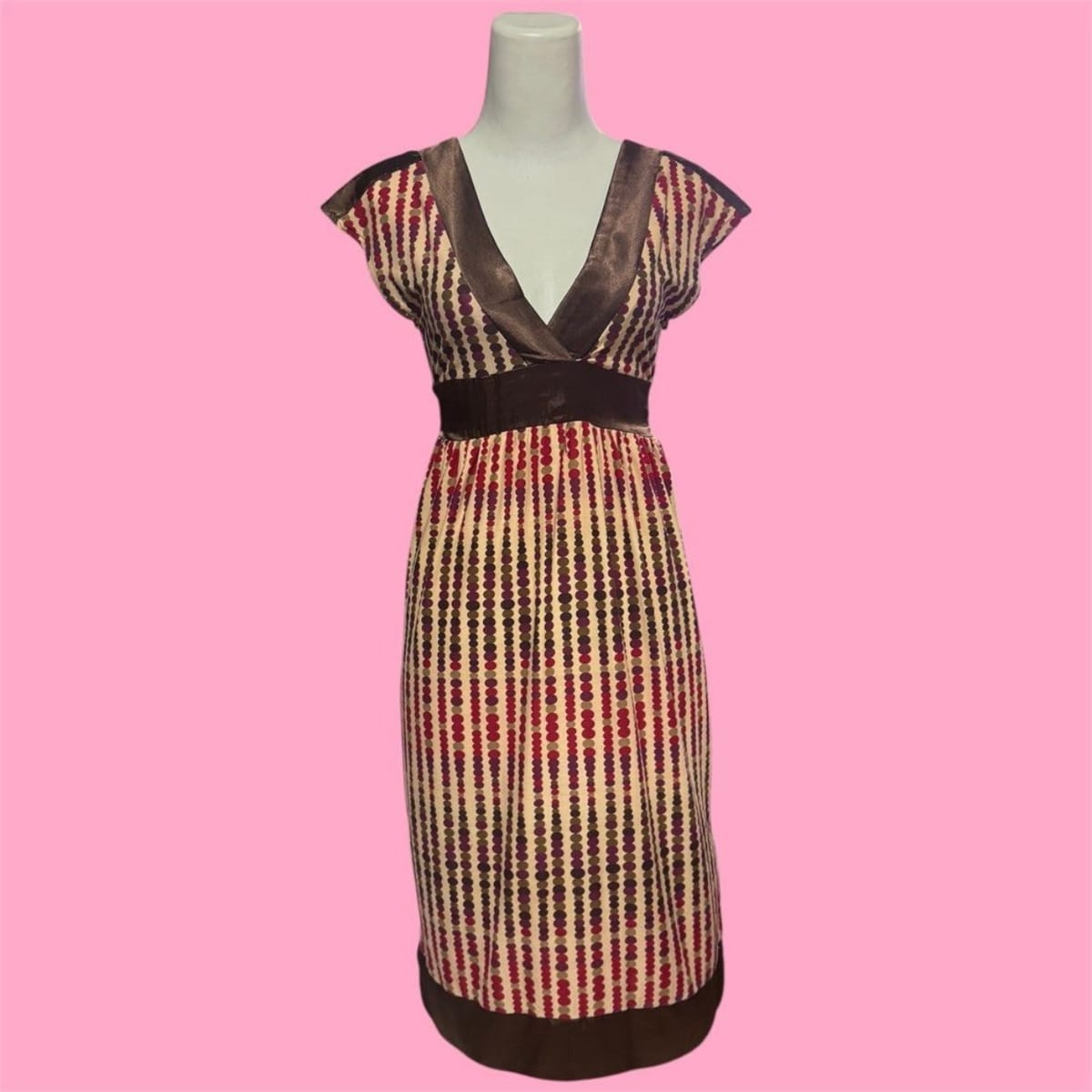 Chic Brown Midi Dress