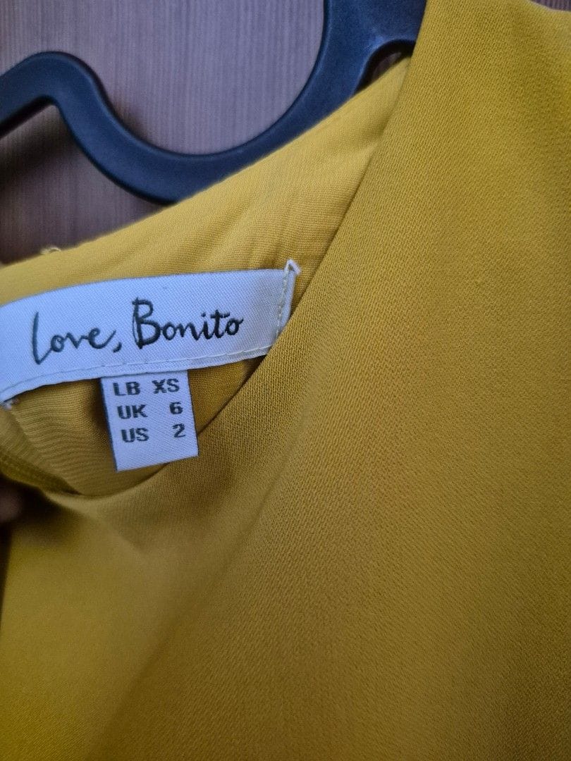 Love Bonito Love Bonito Mustard Yellow Flare Dress (XS) - Photo 2