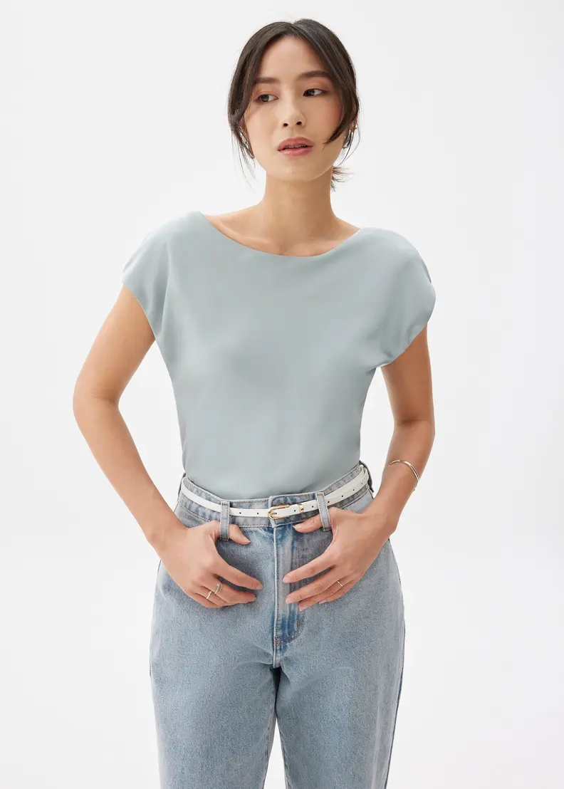 Love Bonito Reversible Satin Shell Top