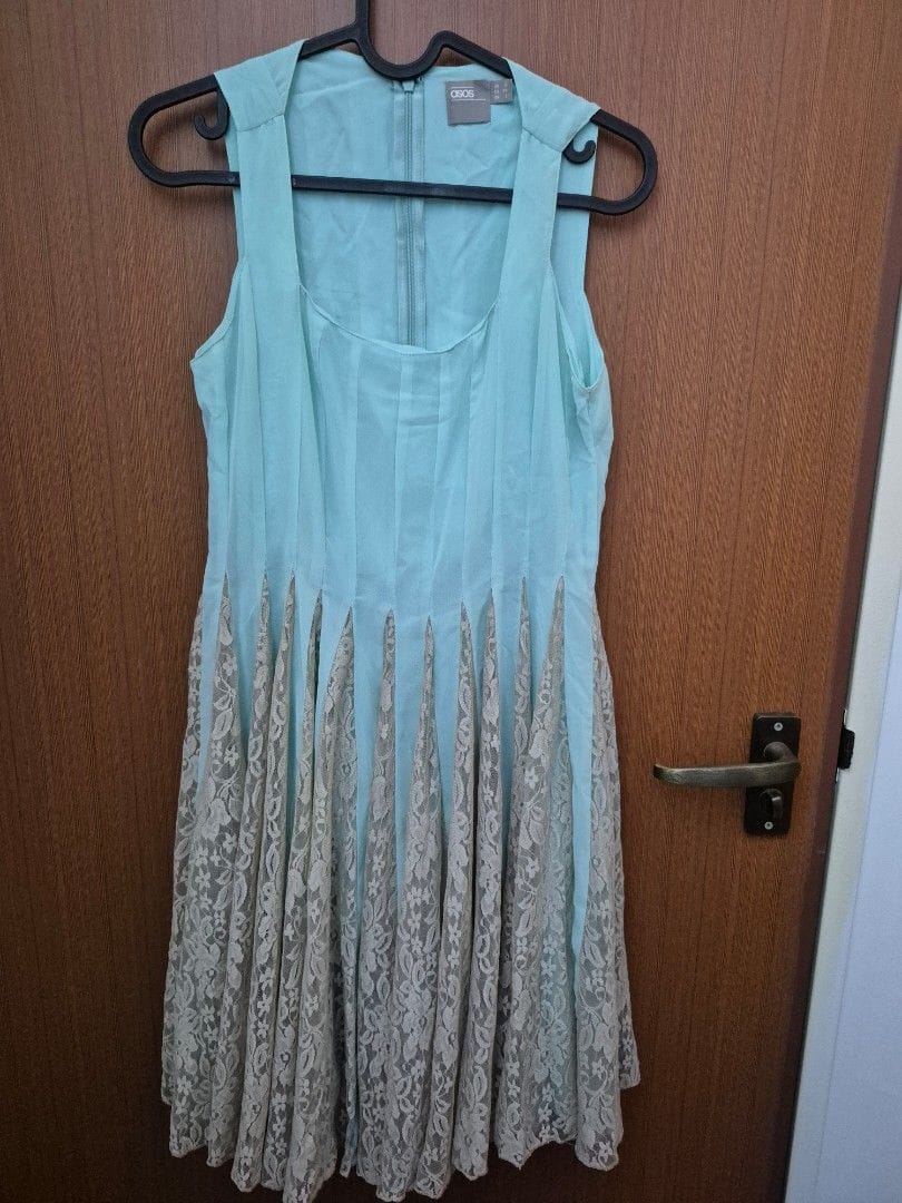 ASOS Blue Lace Trim Dress (UK 6) – Elegant & Chic 💙