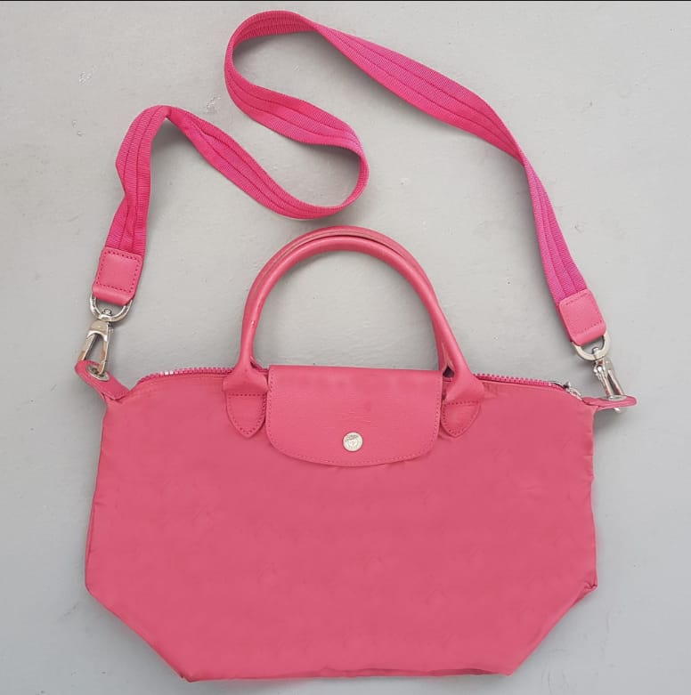 Longchamp Original Longchamp Tote Bag, LONG CHAMP LE PLIAGE Model, Cosmopolitan, Crossbody Strap, Shoulder Sling Bag, Made in Romania, Haute Couture, Luxury Tote Canvas Designer Bag, Leather Handle & Flap, Urban Style, Duffle, Handbag, Sophistication, Everyday Bag - Photo 8