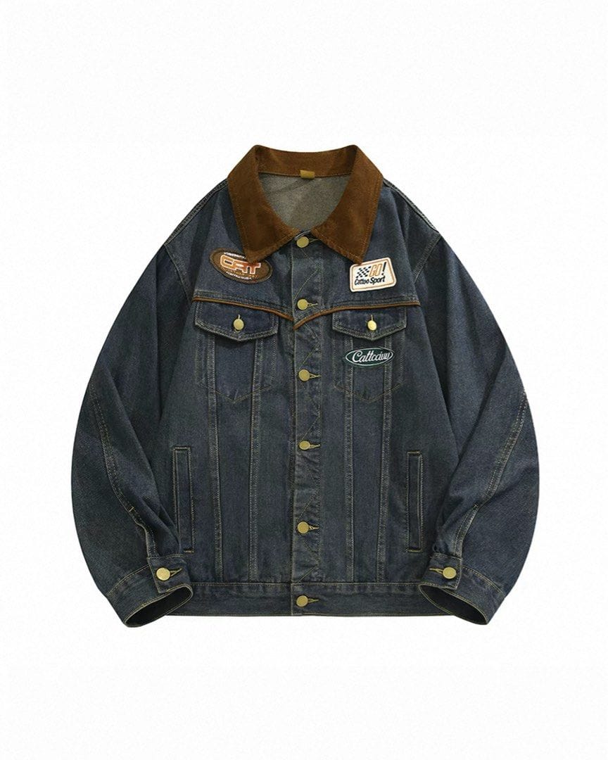 Boyu Retro Denim Jacket Spliced Vibes🔥 - Photo 5