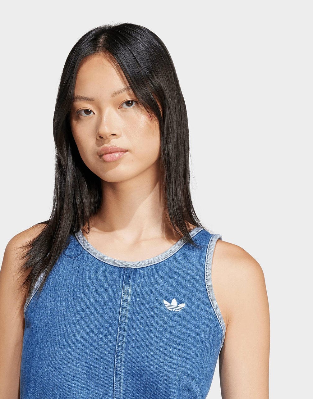 Adidas Adidas Blue Denim Tank Dress - Photo 2
