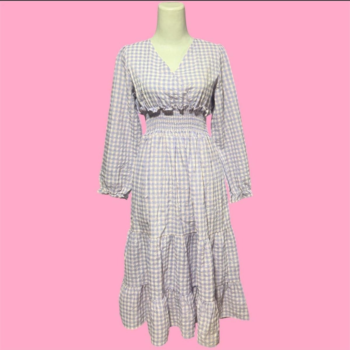 Pastel Purple & Pink Plaid Maxi Dress - Cute & Comfy!