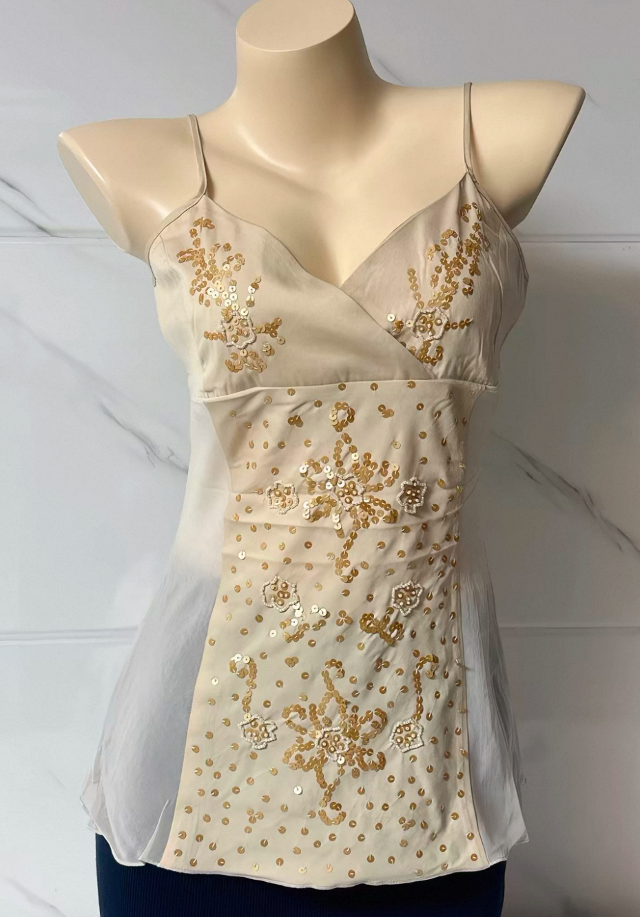 Elegant Beaded Sleeveless Top