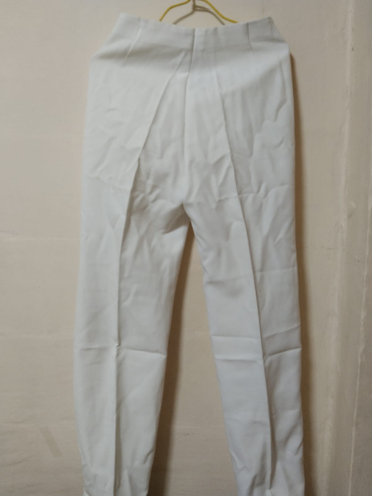 Crisp White Tapered Trousers