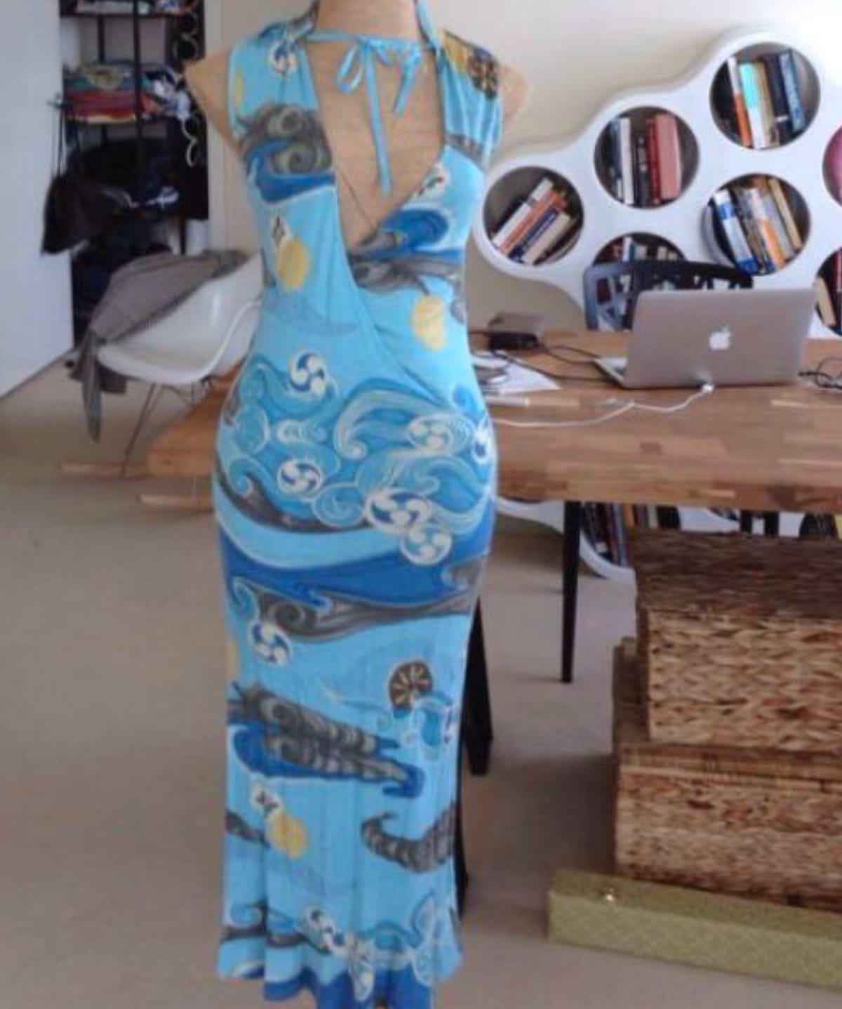 Designer shanghai Tang dress figure flattering very new