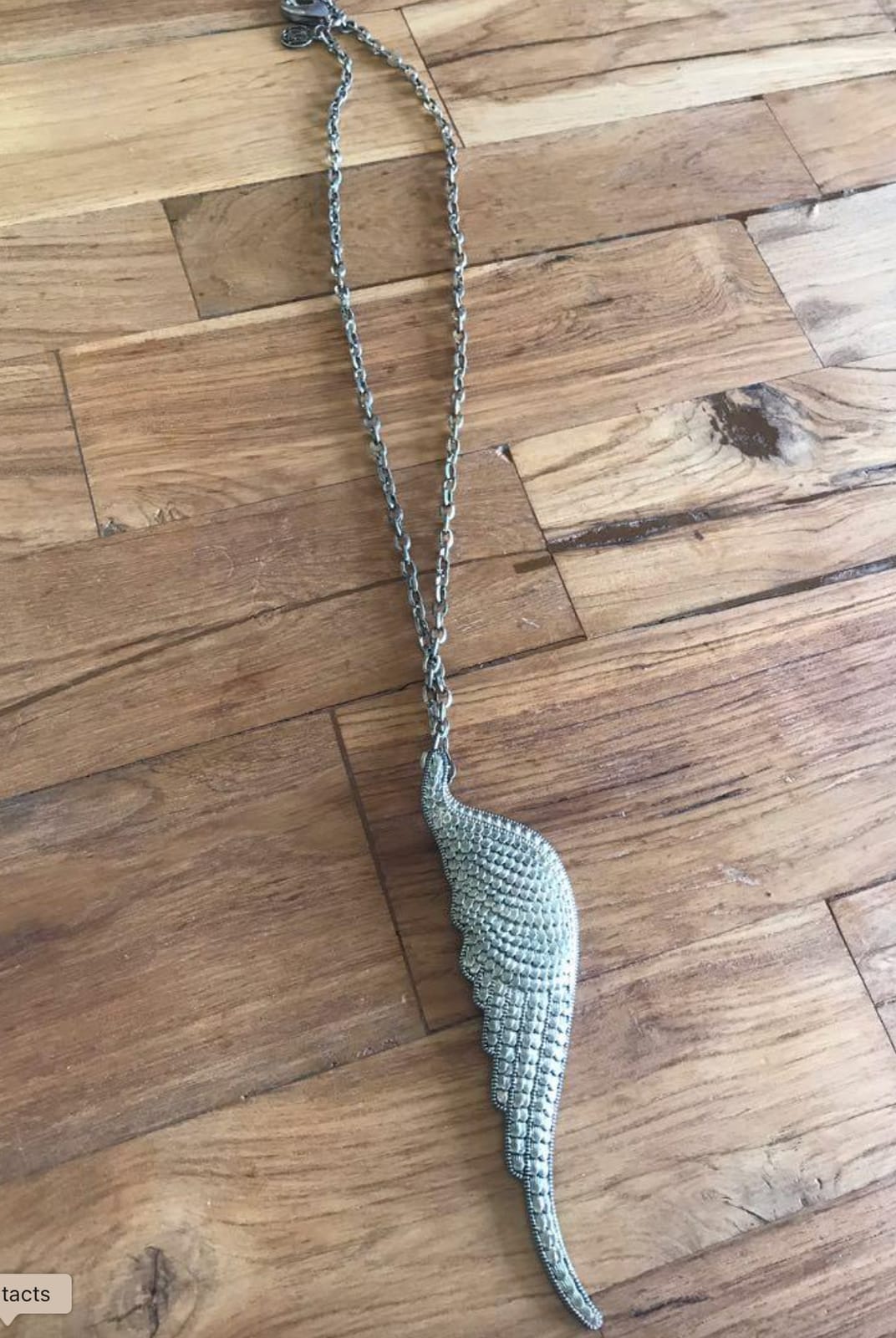 Shimmering Wing Pendant Necklace
