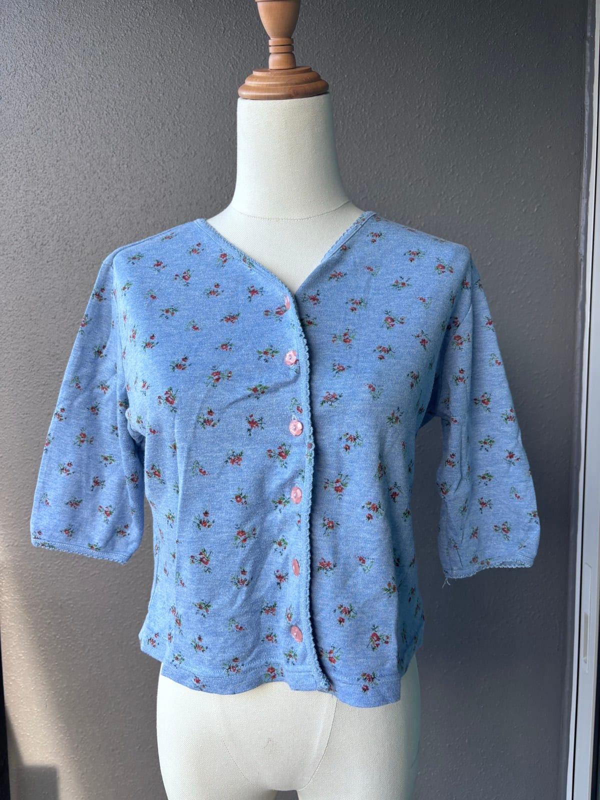 Vintage Thrited Coquette Rose Top