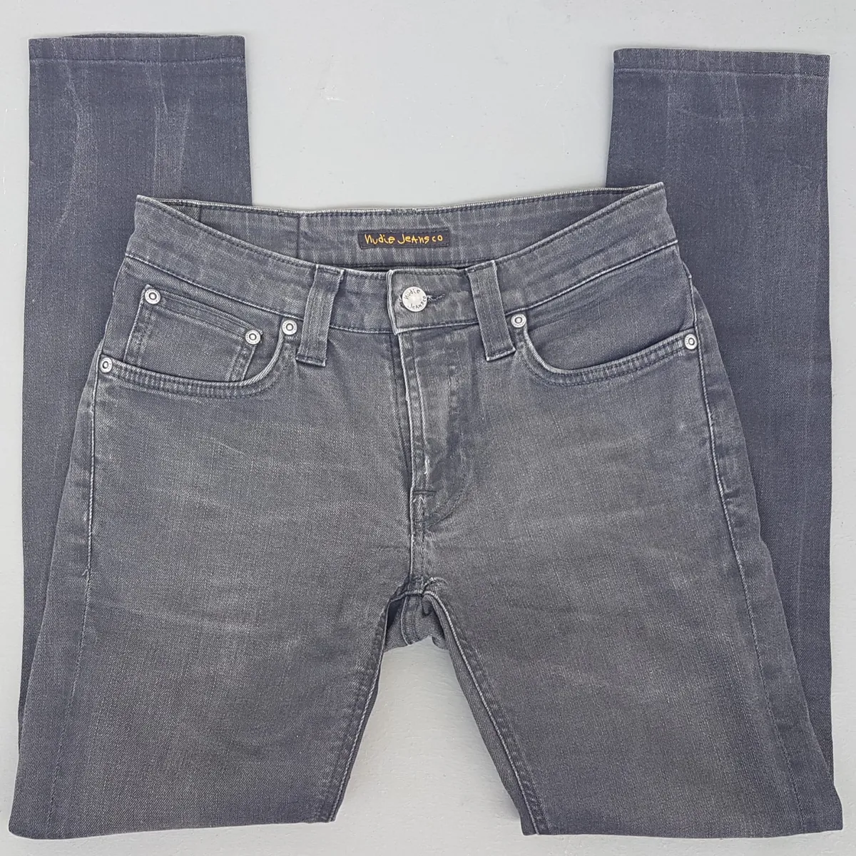 Nudies Original NUDIES Denim Jeans, Black Work Pants, Size 28, Cool Bottoms, Organic Model, made with Love, Straight Cut, Skinny, Urban Style, Elegant, Cosmopolitan, Stylish Trousers, Sophistication, Streetwise, Pop Culture, Timeless Appeal, Everyday Fashion - Photo 3